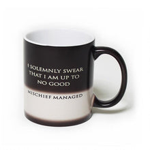 Load image into Gallery viewer, I Solemnly Swear That I Am up to No Good™...Mischief Managed™ Heat Transforming Mug